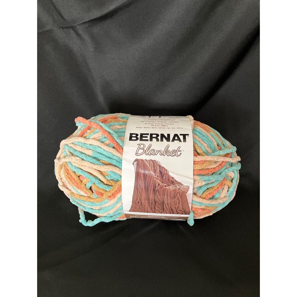 Bernat Blanket Yarn Sailor’s Delight #6 Super Bulky 10.5 oz Skein Polyester